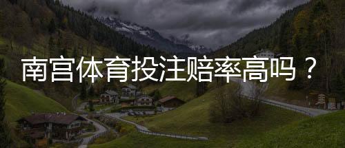 南宫体育投注赔率高吗？实测赔率解析、优势劣势与投注策略