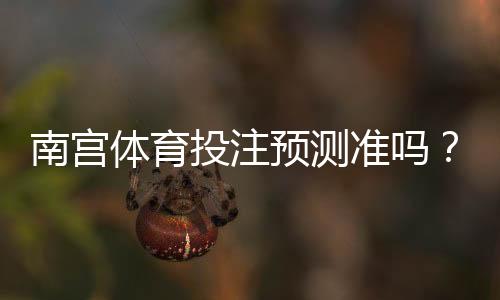 南宫体育投注预测准吗？准确性评测、数据验证与实战建议