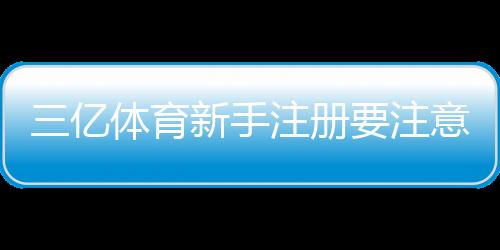 三亿体育新手注册要注意什么?注册流程、身份验证与安全防范全攻略
