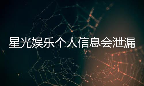 星光娱乐个人信息会泄漏吗?深度解析平台安全性与防护措施