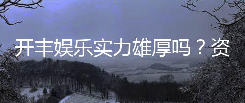 开丰娱乐实力雄厚吗?资深玩家揭秘其真实背景与优势