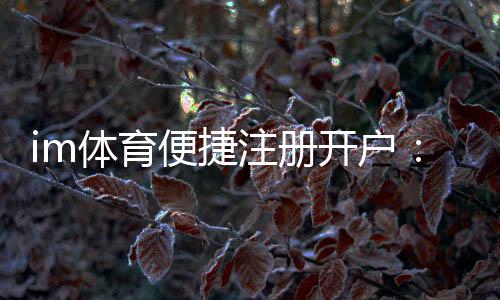 im体育便捷注册开户：三步完成轻松畅玩体育赛事